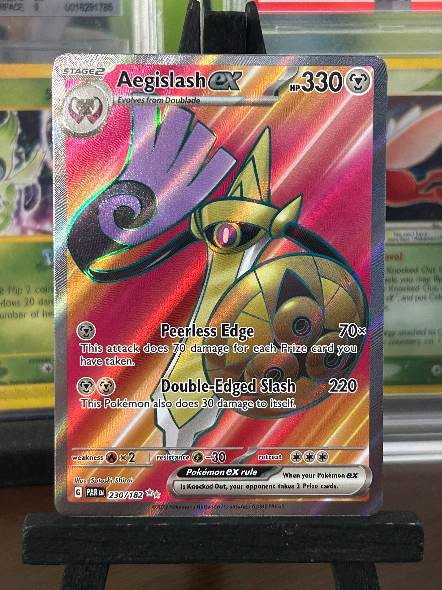 Aegislash EX Full Art 230/182 Paradox Rift Pokémon Card - English