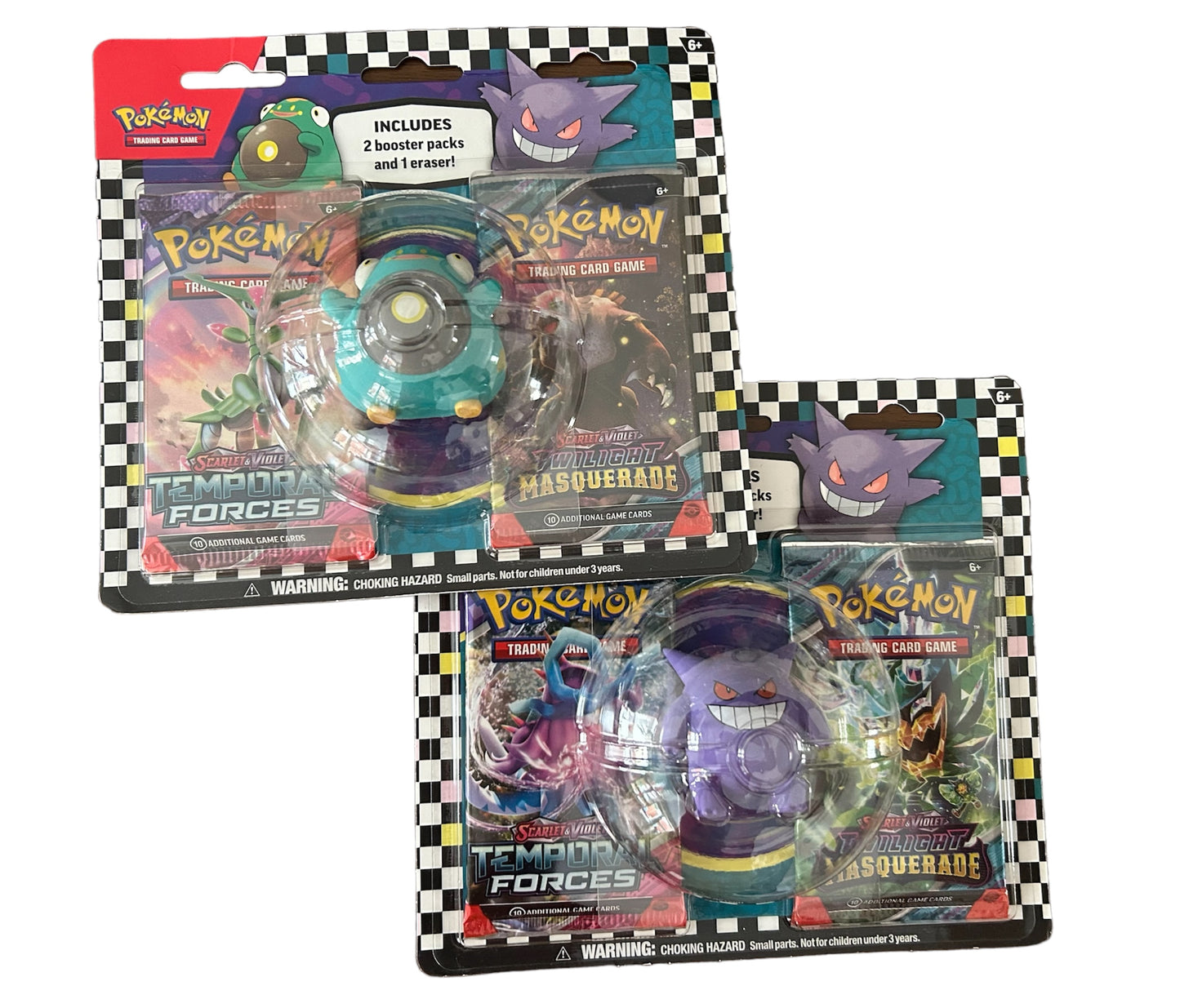 Pokemon TCG: Back to School Eraser Blister Bellibolt or Gengar