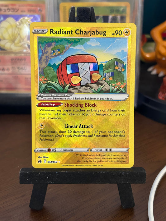 Radiant Charjabug 051/159 Crown Zenith Pokémon Card - English