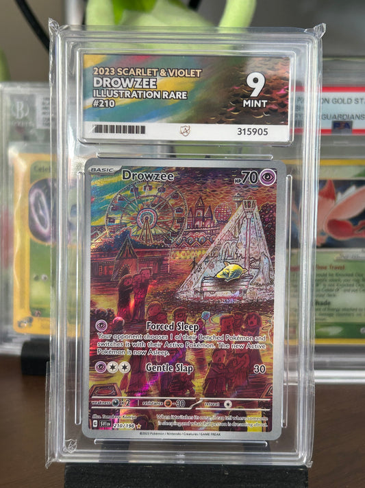 Drowzee IR - Scarlet & Violet Base - 210/198 - Ace Grading Mint 9 Graded Card