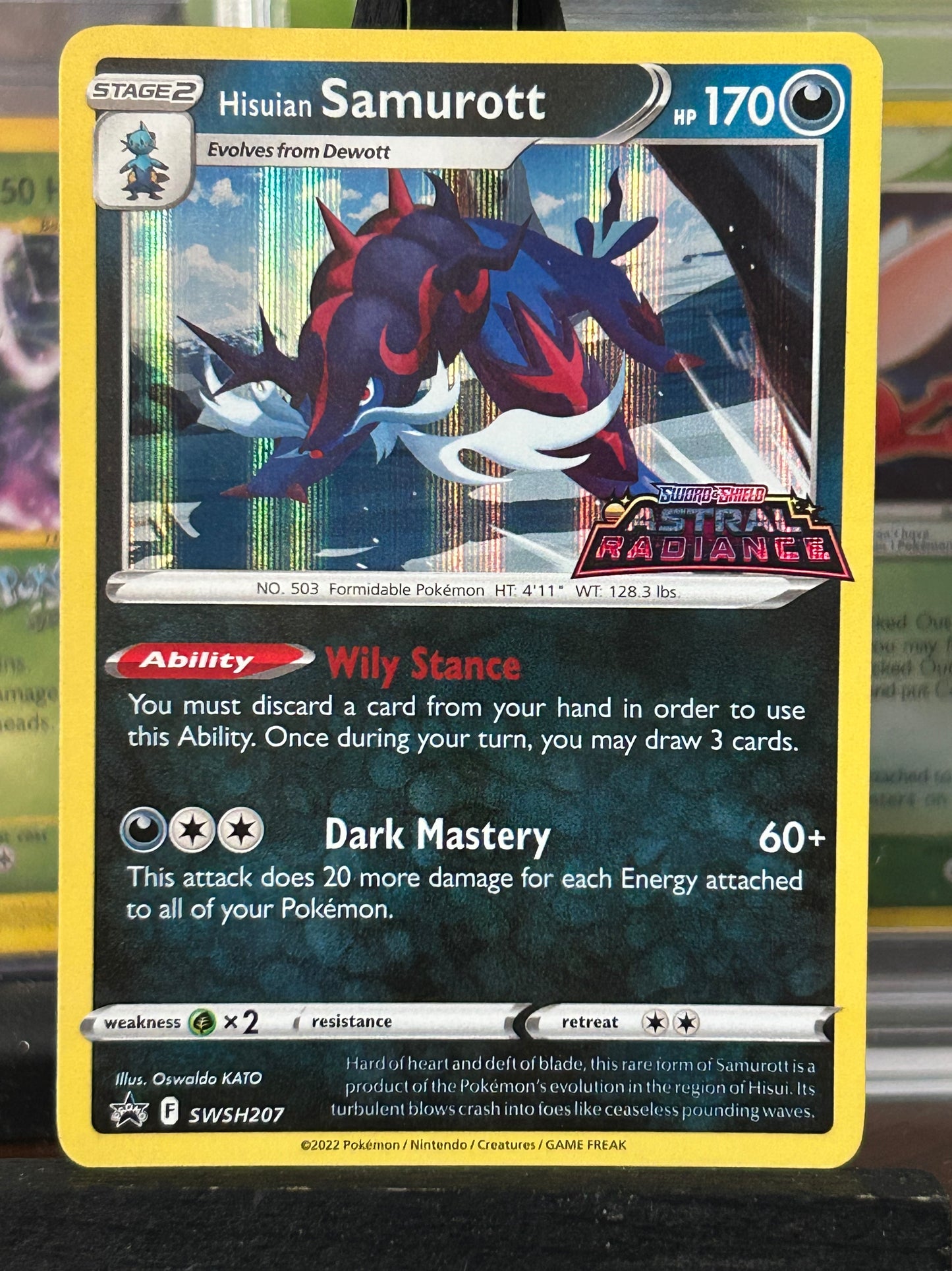 Hisuian Samurott Black Star Promo SWSH207 Astral Radiance Pokémon Card - English