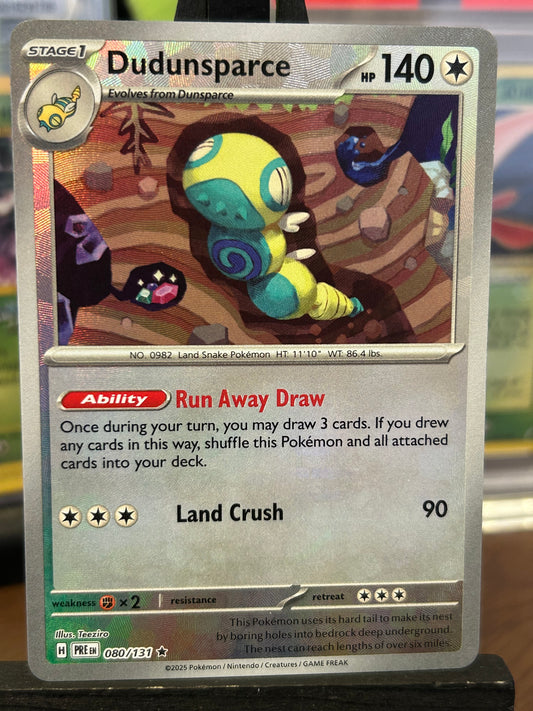 Dudunsparce Poke Ball Rev Holo 080/131 Prismatic Evolutions Pokémon Card - English