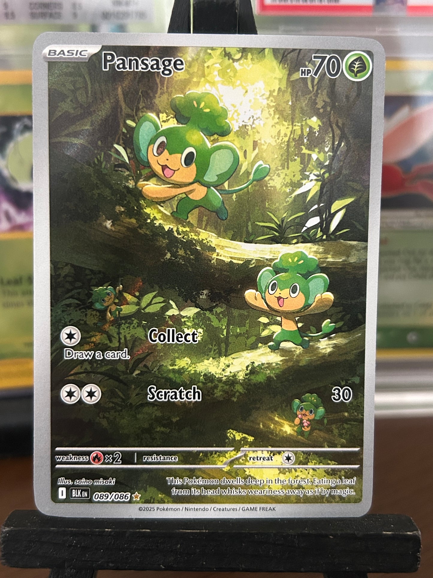 Pansage 089/086 Black Bolt Pokémon Card - English