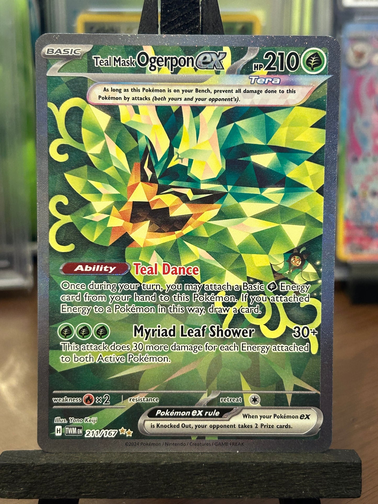 Teal Mask Ogerpon EX SIR 211/167 Twilight Masquerade Pokémon Card - English