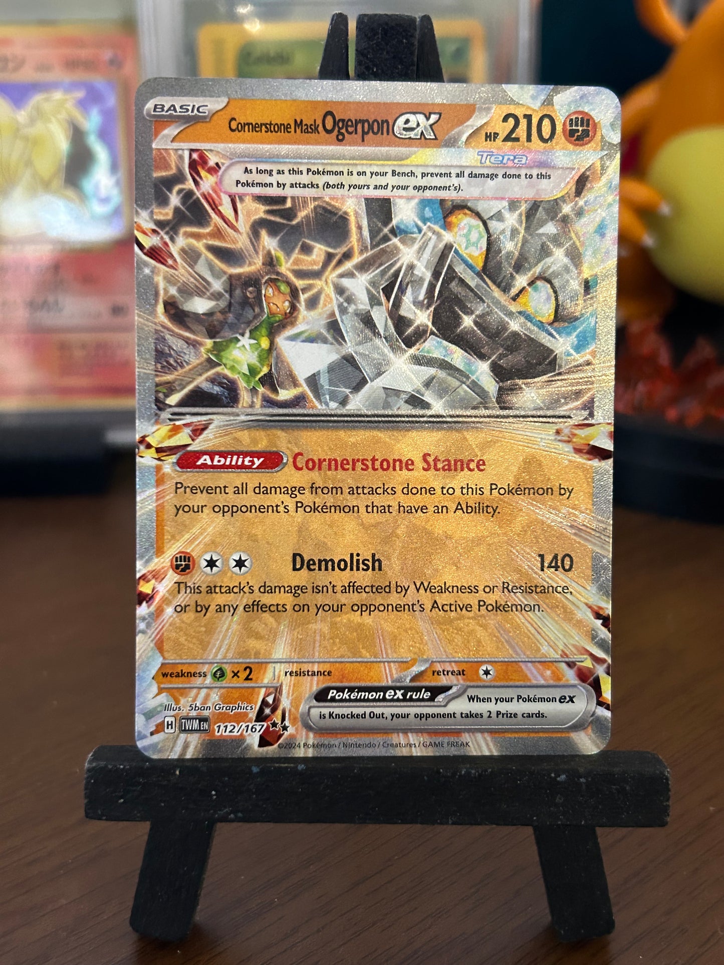 Cornerstone Mask Ogerpon EX 112/167 Twilight Masquerade Pokémon Card - English