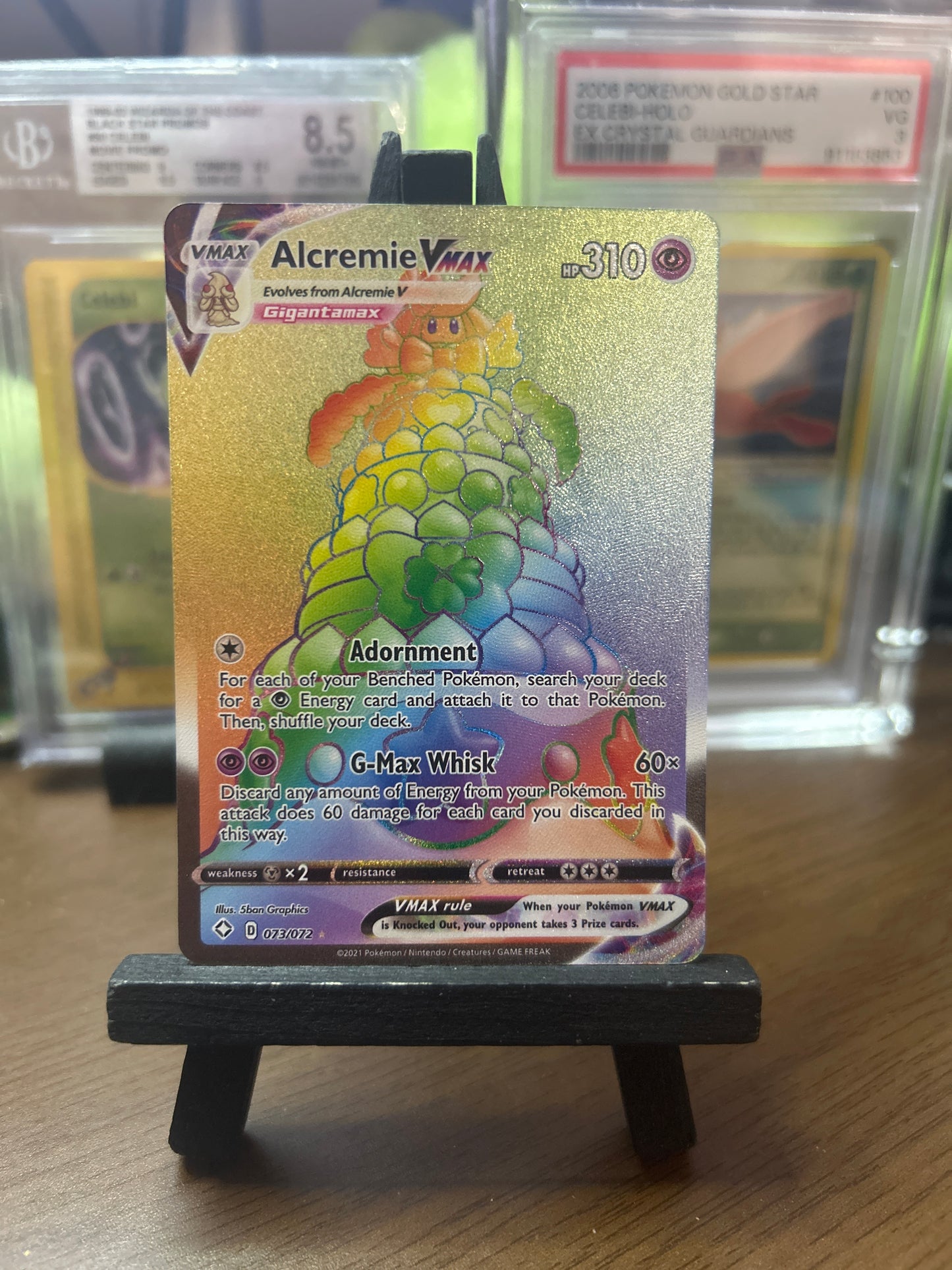 Alcremie VMAX Rainbow 073/072 Shining Fates Pokémon Card - English