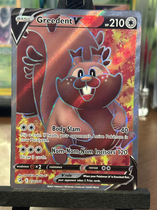 Greedent V Full Art 256/264 Fusion Strike Pokémon Card - English