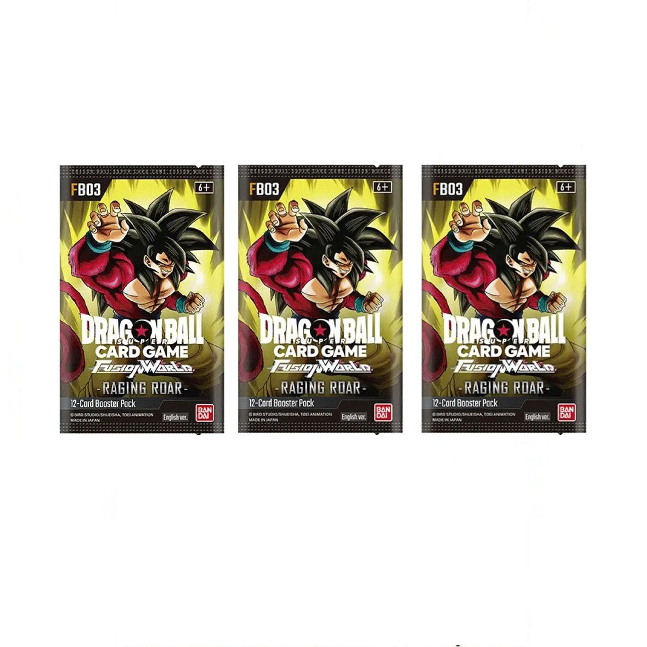 Dragon Ball Super CG: Fusion World Set 03 Raging Roar (FB03) Booster Bundle