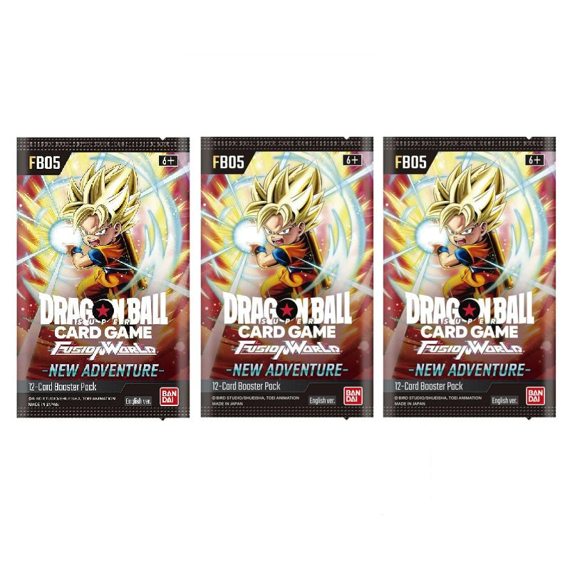 Dragon Ball Super CG: Fusion World Set 05 New Adventure (FB05) Booster Pack Bundle