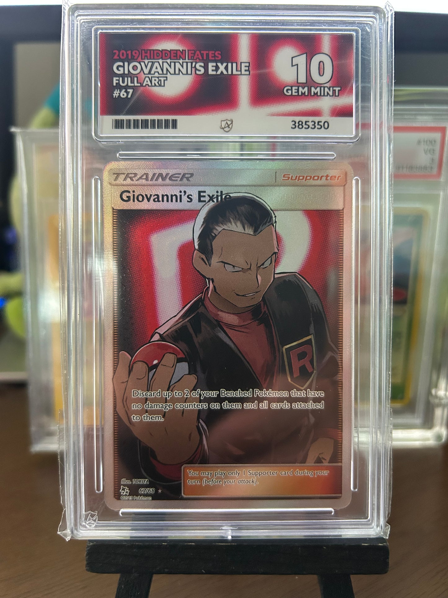 Giovanni's Exile - 67/68 - Hidden Fates - Gem Mint 10 Ace Grading Card