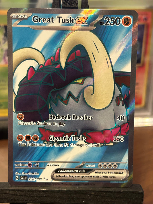 Great Tusk EX Full Art 223/198 Scarlet & Violet Base Pokémon Card - English