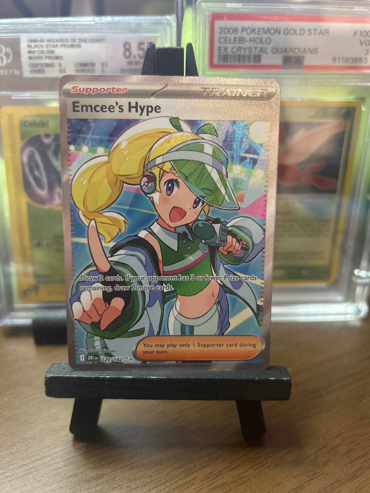 Emcee's Hype Full Art 220/182 Destined Rivals Pokémon Card - English