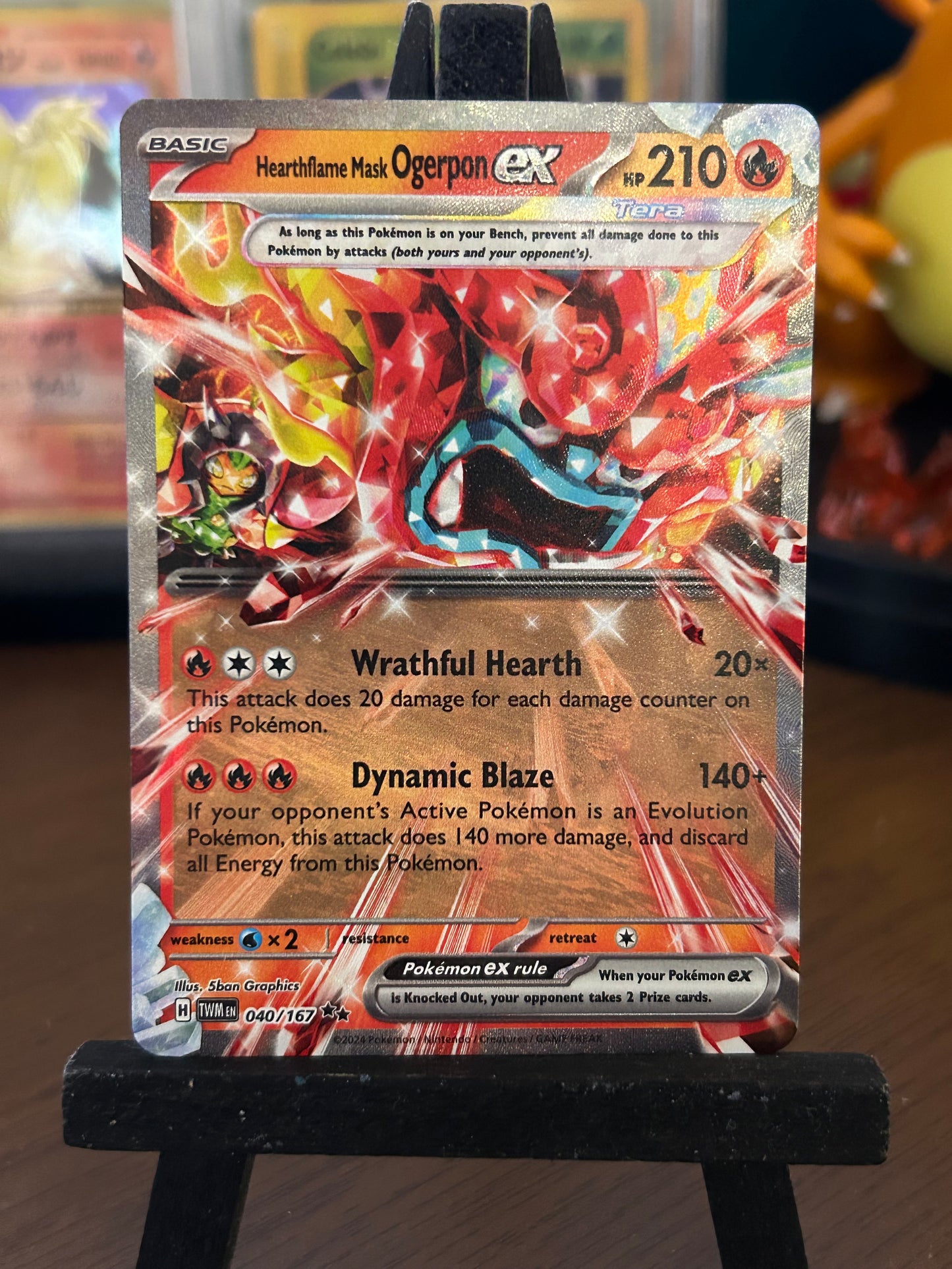 Hearthflame Mask Ogerpon EX 040/167 Twilight Masquerade Pokémon Card - English
