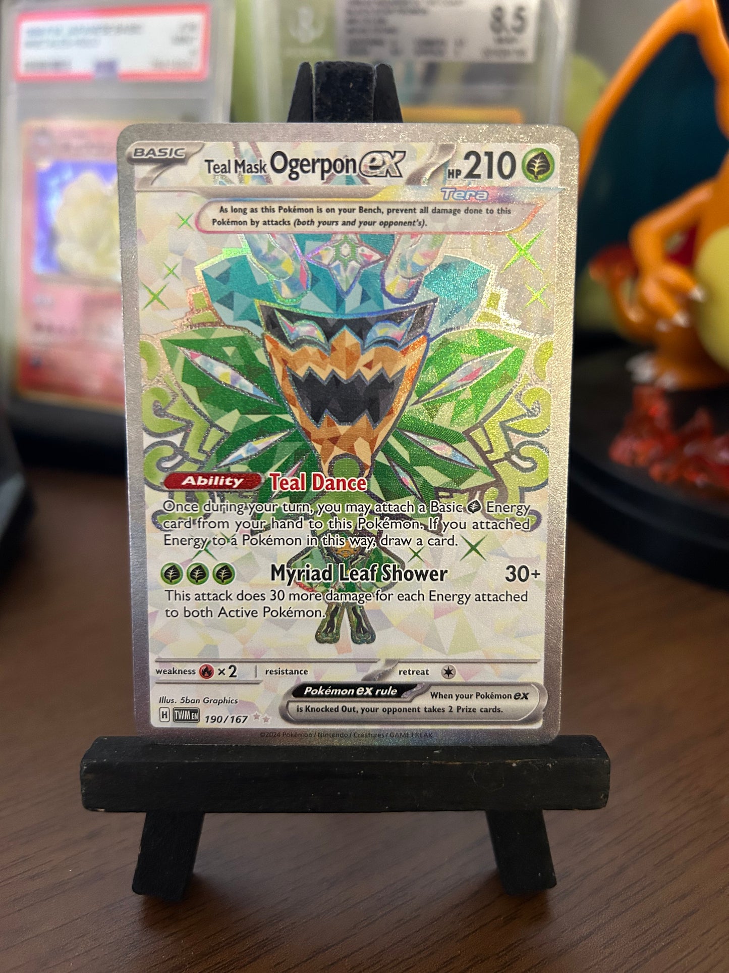 Teal Mask Ogerpon EX Full Art 190/167 Twilight Masquerade Pokémon Card - English