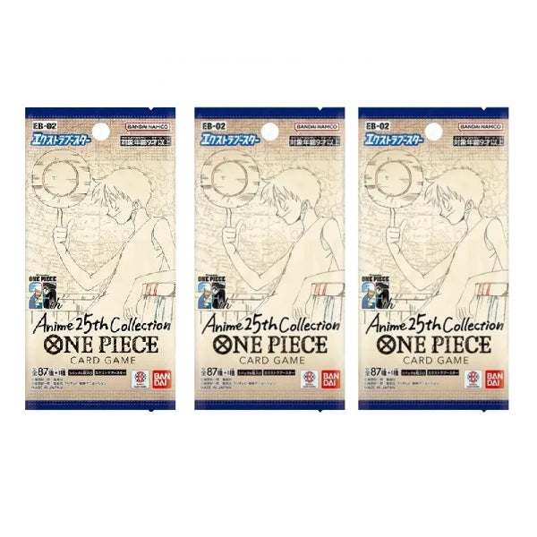 Japanese One Piece EB-02 Extra Booster Anime 25th Collection Booster Pack Bundle