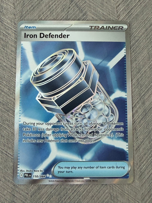 Iron Defender 110/084 Full Art Pitch Black Pokémon Card - English
