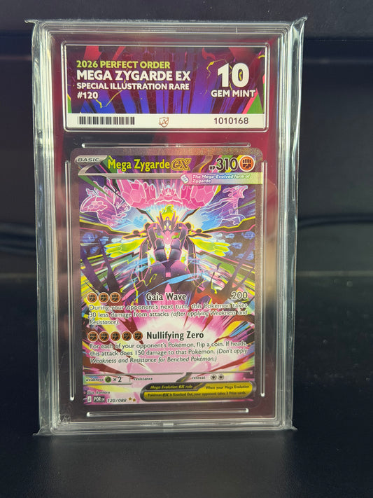 Mega Zygarde 120/088 - Perfect Order Gem Mint 10 Ace Grading Card