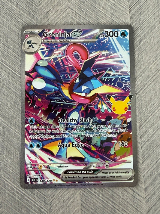 Greninja 148/128 SIR 30th Celebration Pokémon Card - English