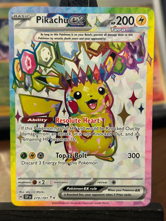 Pikachu Full Art 219/191 Surging Sparks Pokémon Card - English