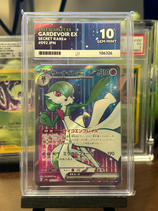 Gardevoir SR - 092/078 - Scarlet EX - Gem Mint 10 Ace Grading Card