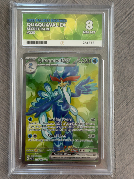 Quaquaval 235/193 Full Art Paldea Evolved - NM-MT 8 Ace Grading Card - English