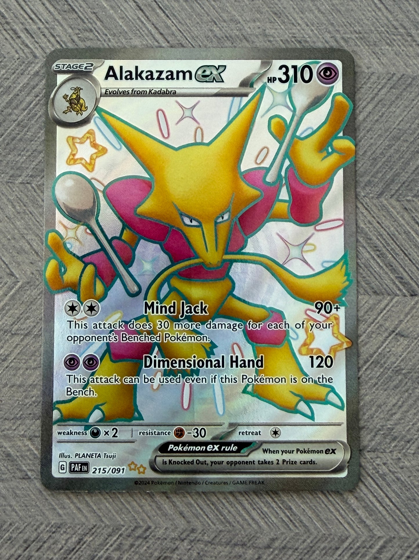 Alakazam 215/091 Full Art Baby Shiny Paldean Fates Pokémon Card - English