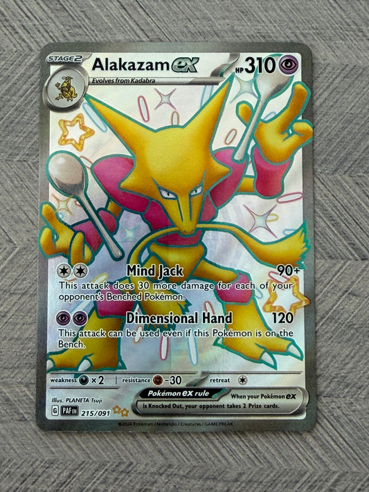 Alakazam 215/091 Full Art Baby Shiny Paldean Fates Pokémon Card - English