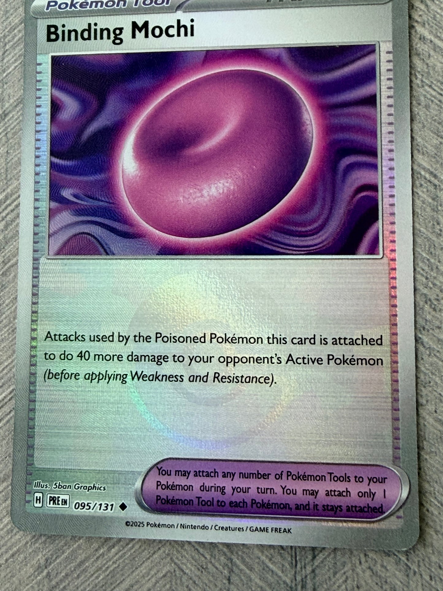 Binding Mochi 095/131 Poke Ball Rev Holo Prismatic Evolutions Pokémon Card - English