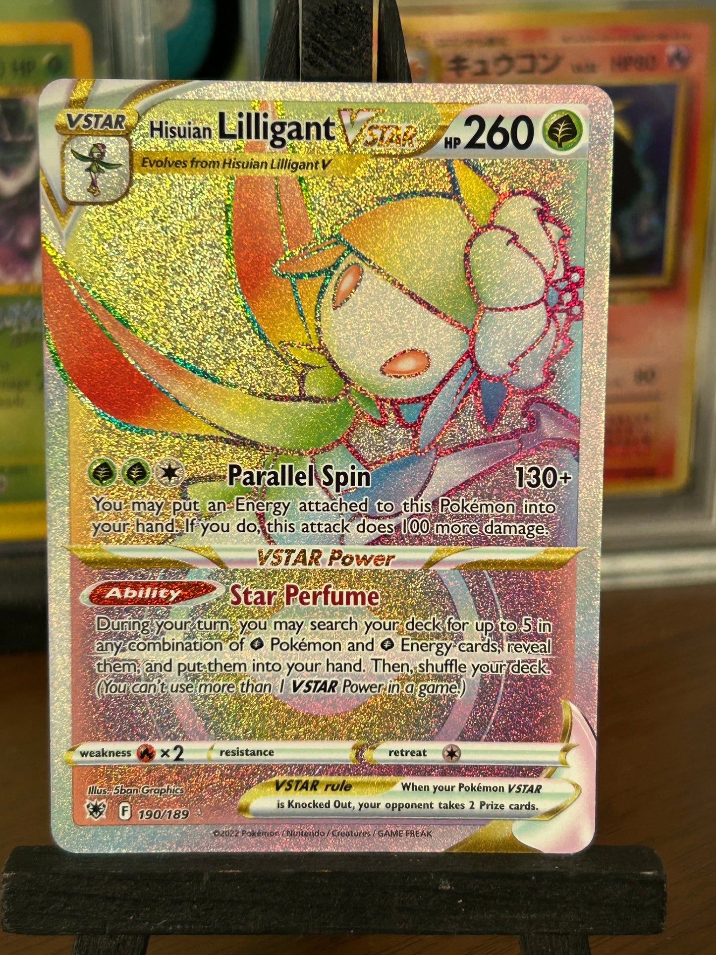 Hisuian Lilligant Rainbow 190/189 Astral Radiance Pokémon Card - English