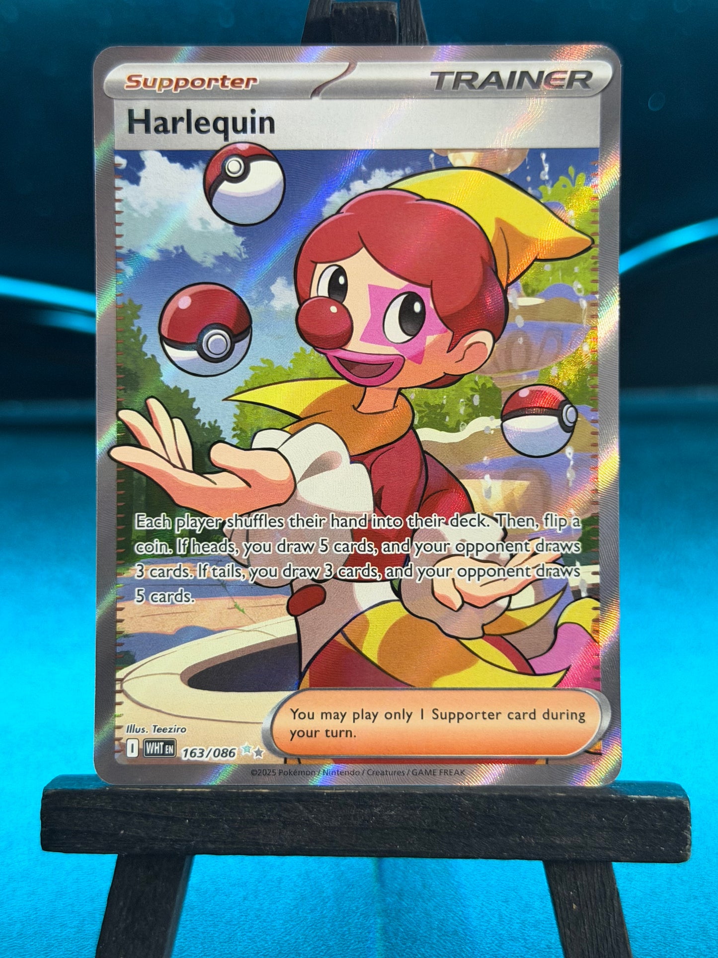 Harlequin 163/086 Full Art White Flare Pokémon Card - English