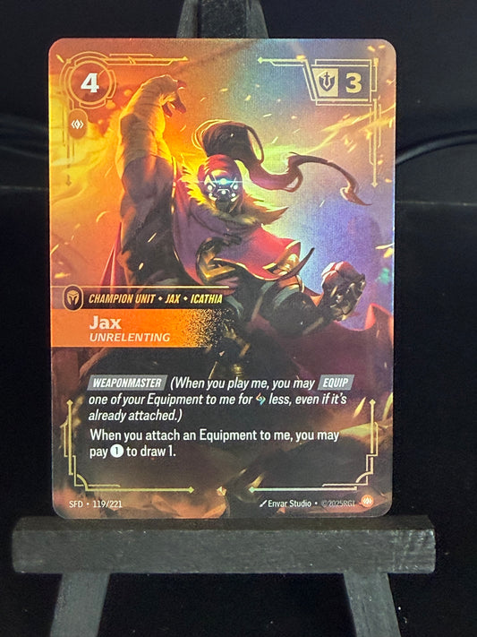 Jax - Unrelenting 119/221 Epic Spiritforged Riftbound Card