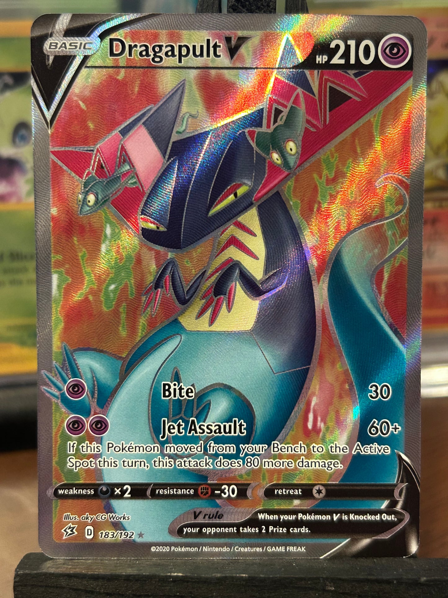 Dragapult V Full Art 183/192 Rebel Clash Pokémon Card - English