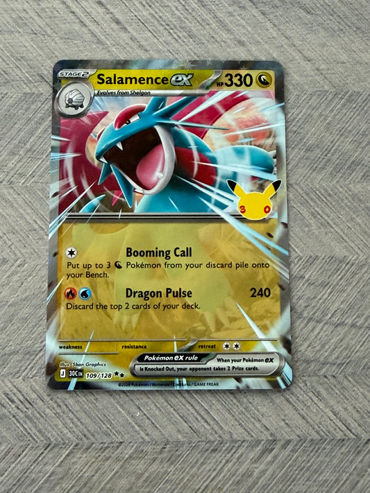 Salamence EX 109/128 30th Celebration Pokémon Card - English