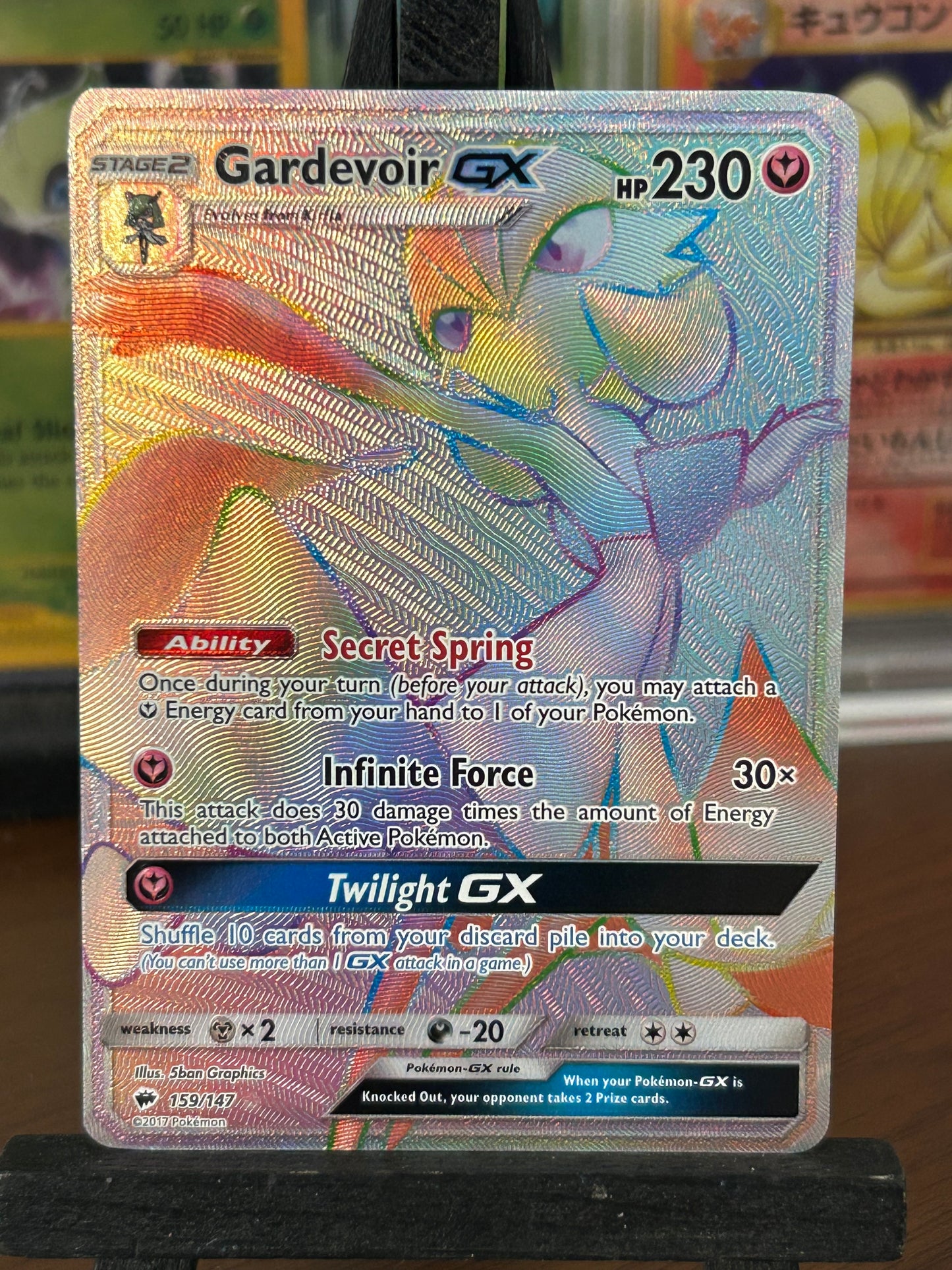 Gardevoir Rainbow 159/147 Burning Shadows Pokémon Card - English