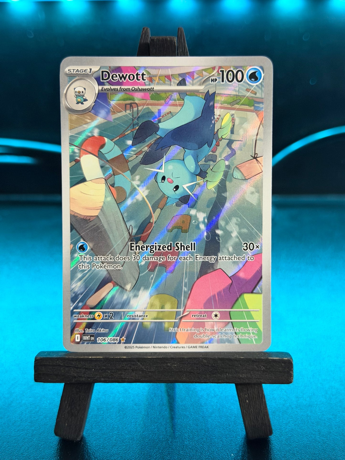 Dewott 106/086 IR White Flare Pokémon Card - English