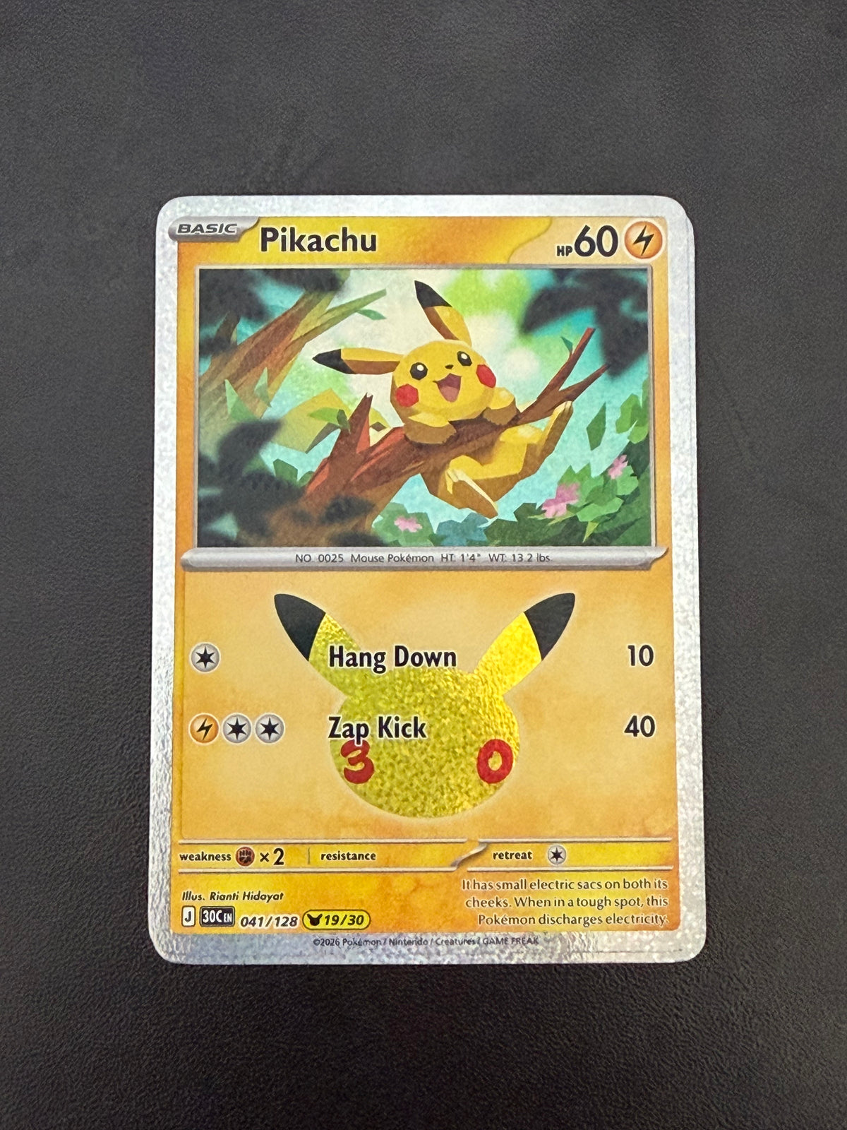 Pikachu 30th Celebration Single Cards - English