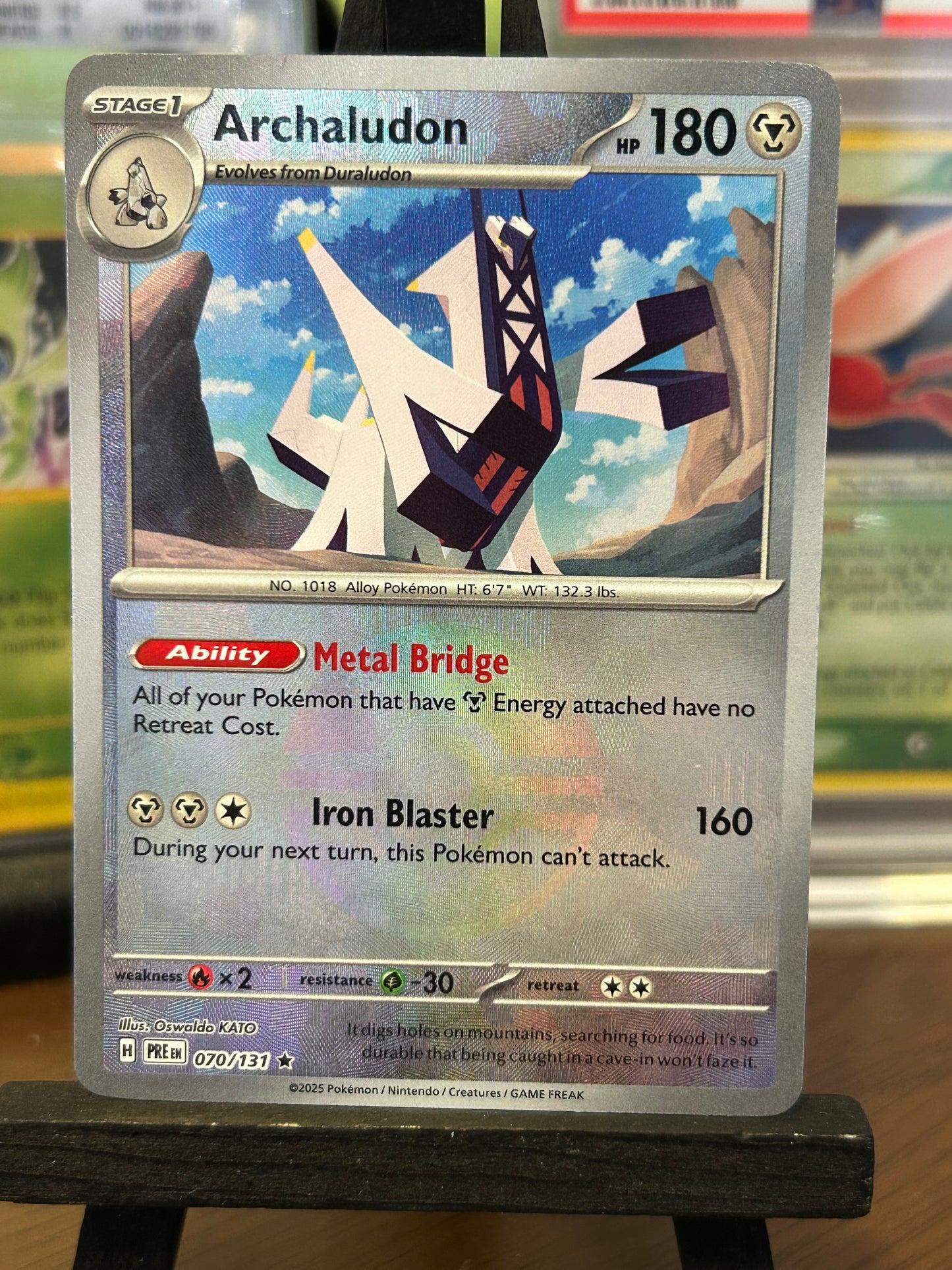 Archaludon Poke Ball Rev Holo 070/131 Prismatic Evolutions Pokémon Card - English