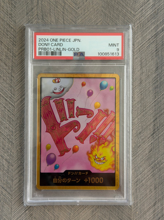 DON!! Card Charlotte Linlin Gold PRB-01 The Best - PSA Mint 9 - Japanese
