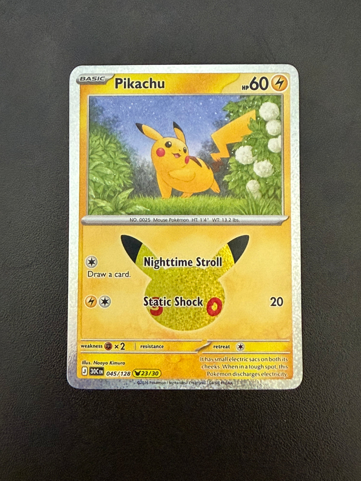 Pikachu 30th Celebration Single Cards - English