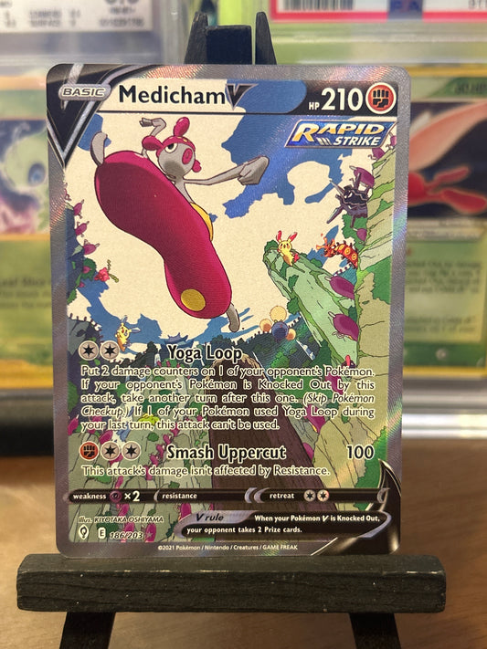 Medicham V Alt Art 186/203 Evolving Skies Pokémon Card - English