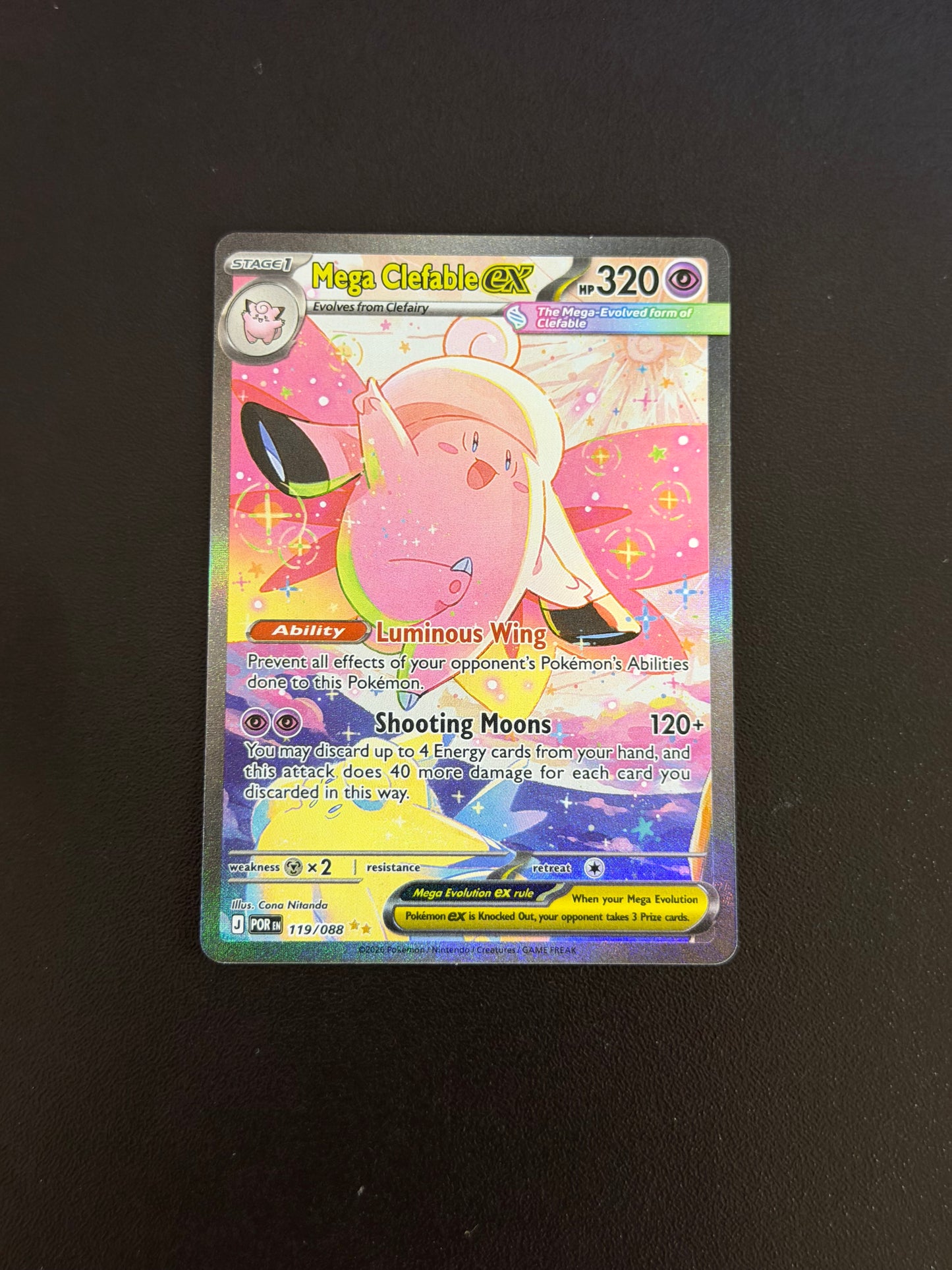 Mega Clefable 119/088 SIR Perfect Order Pokémon Card - English