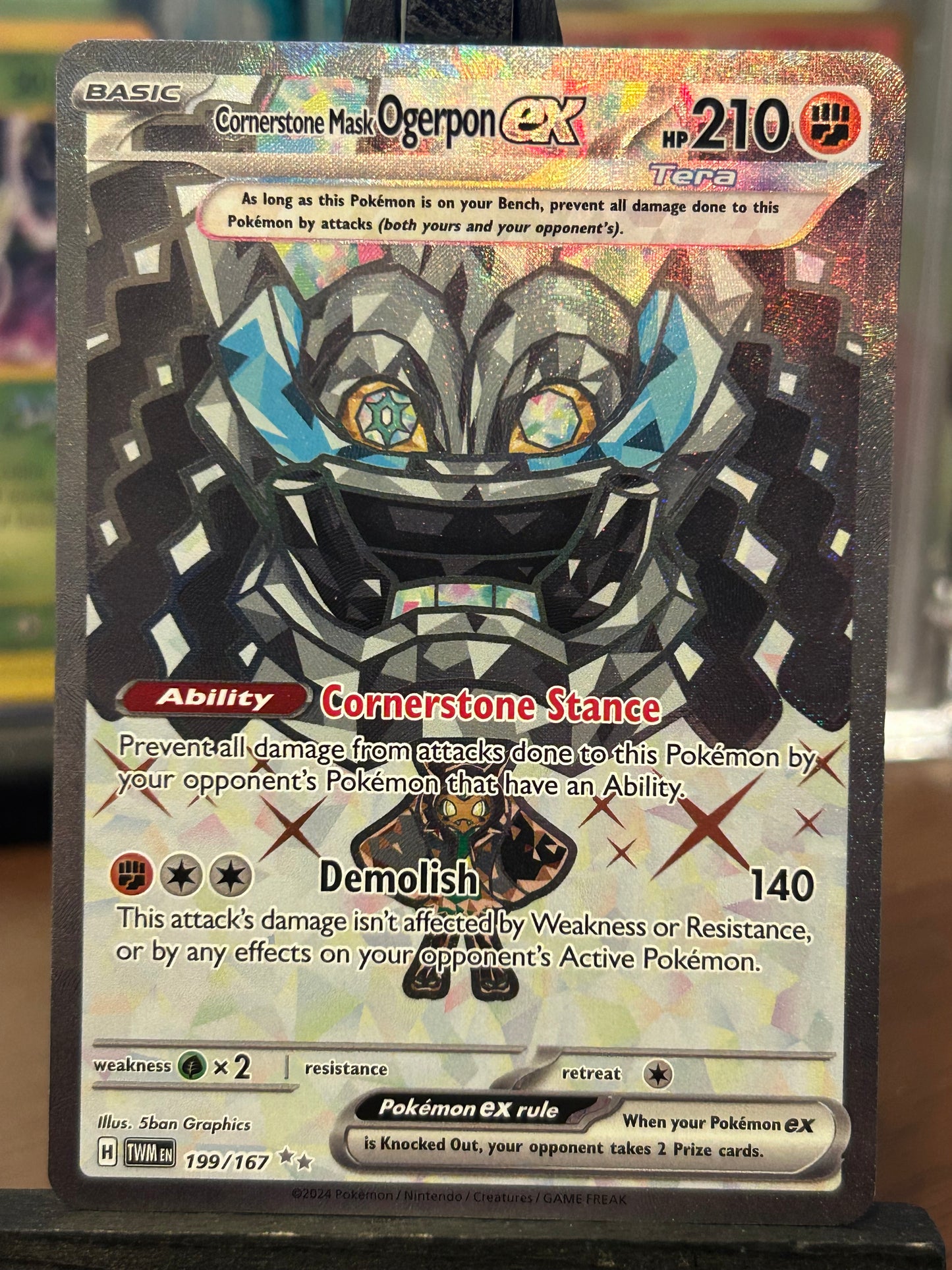 Cornerstone Mask Ogerpon Full Art 199/167 Twilight Masquerade Pokémon Card - English