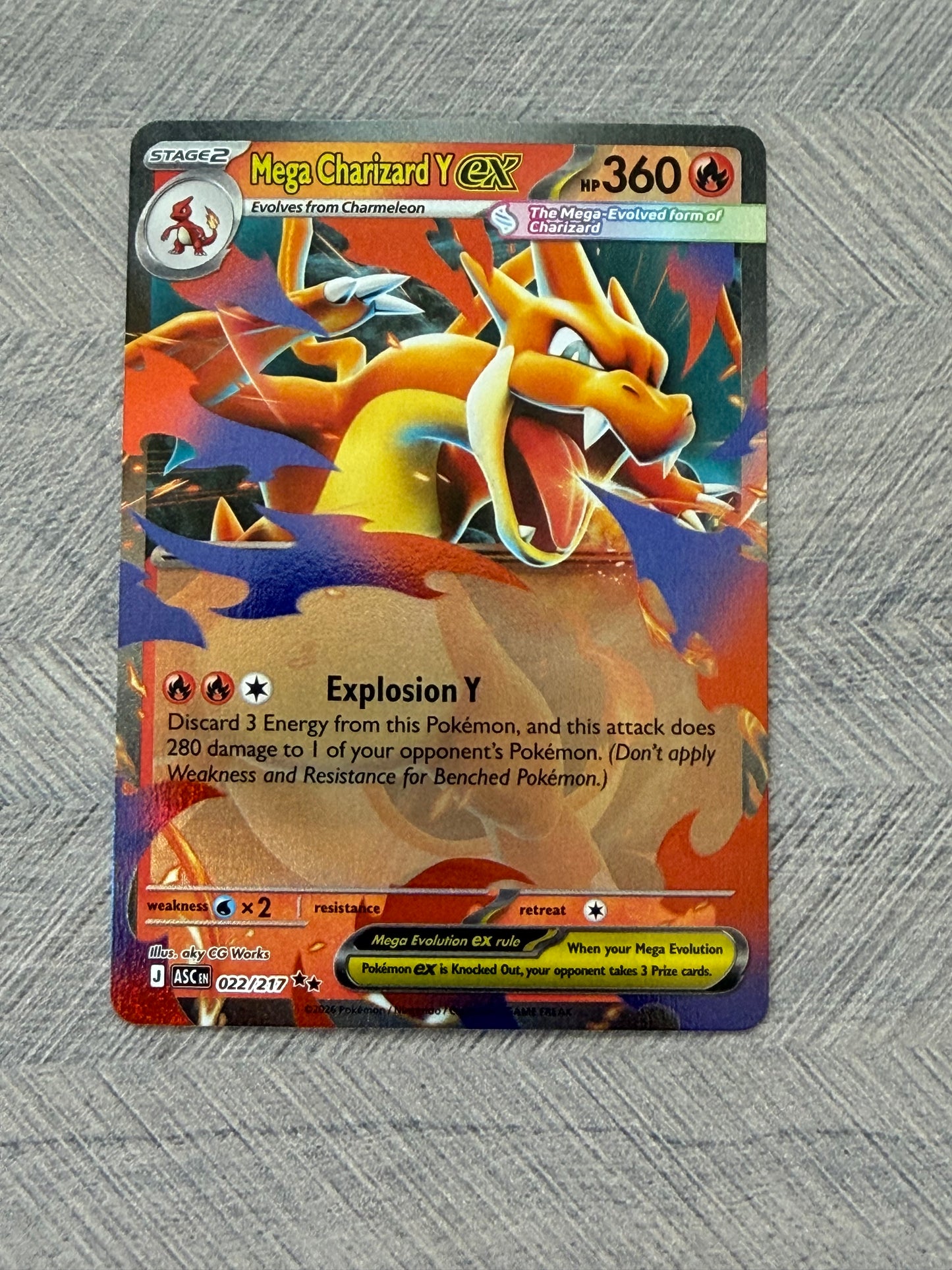 Mega Charizard Y EX 022/217 Ascended Heroes Pokémon Card - English