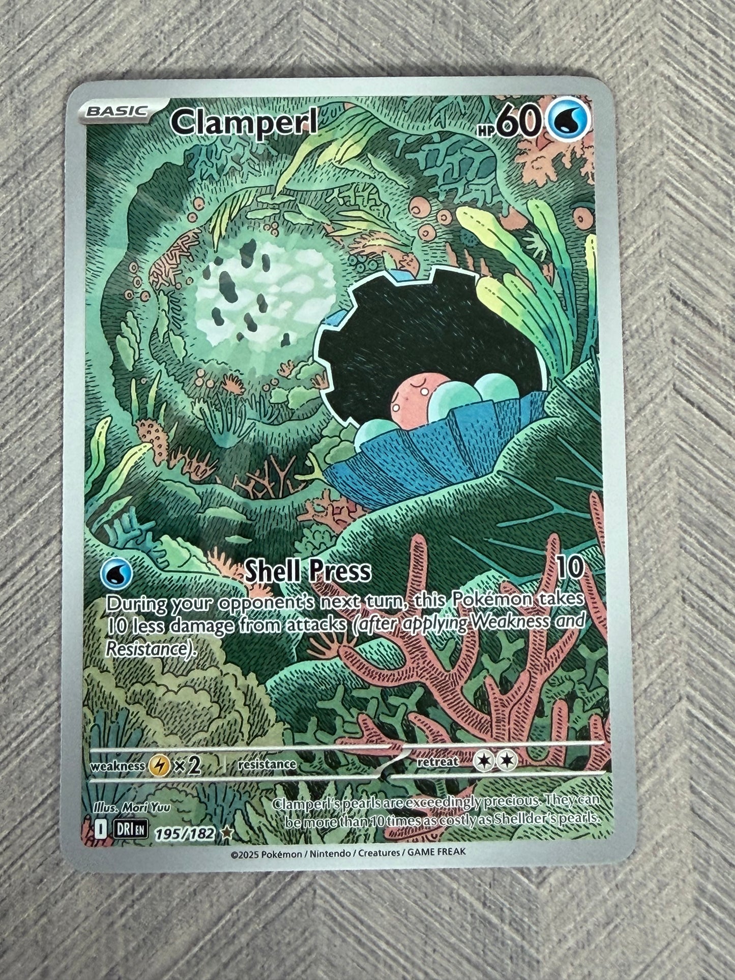 Clamperl 195/182 IR Destined Rivals Pokémon Card - English