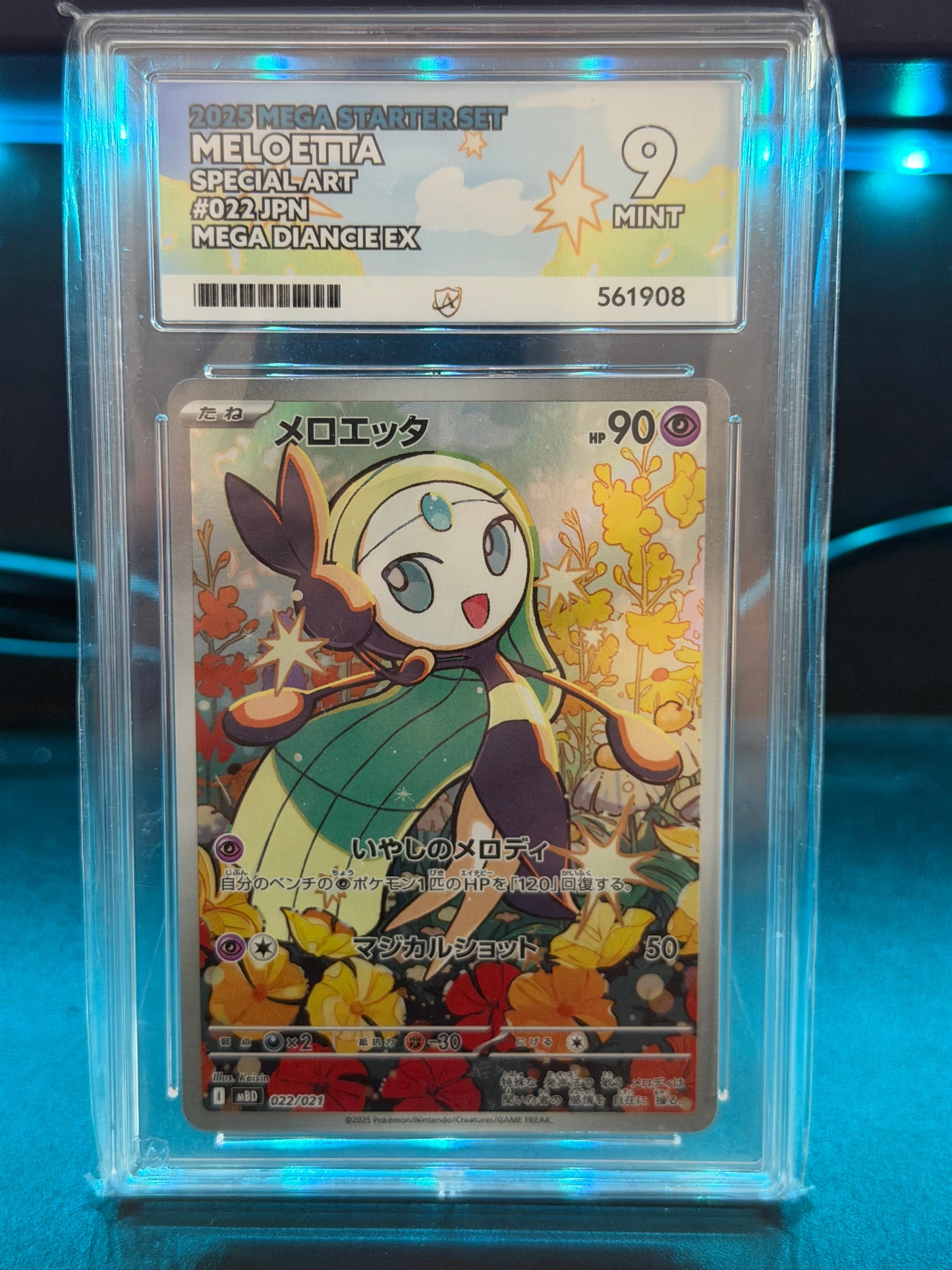 Meloetta 022/021 Mega Starter Set - Mint 9 Ace Grading Card