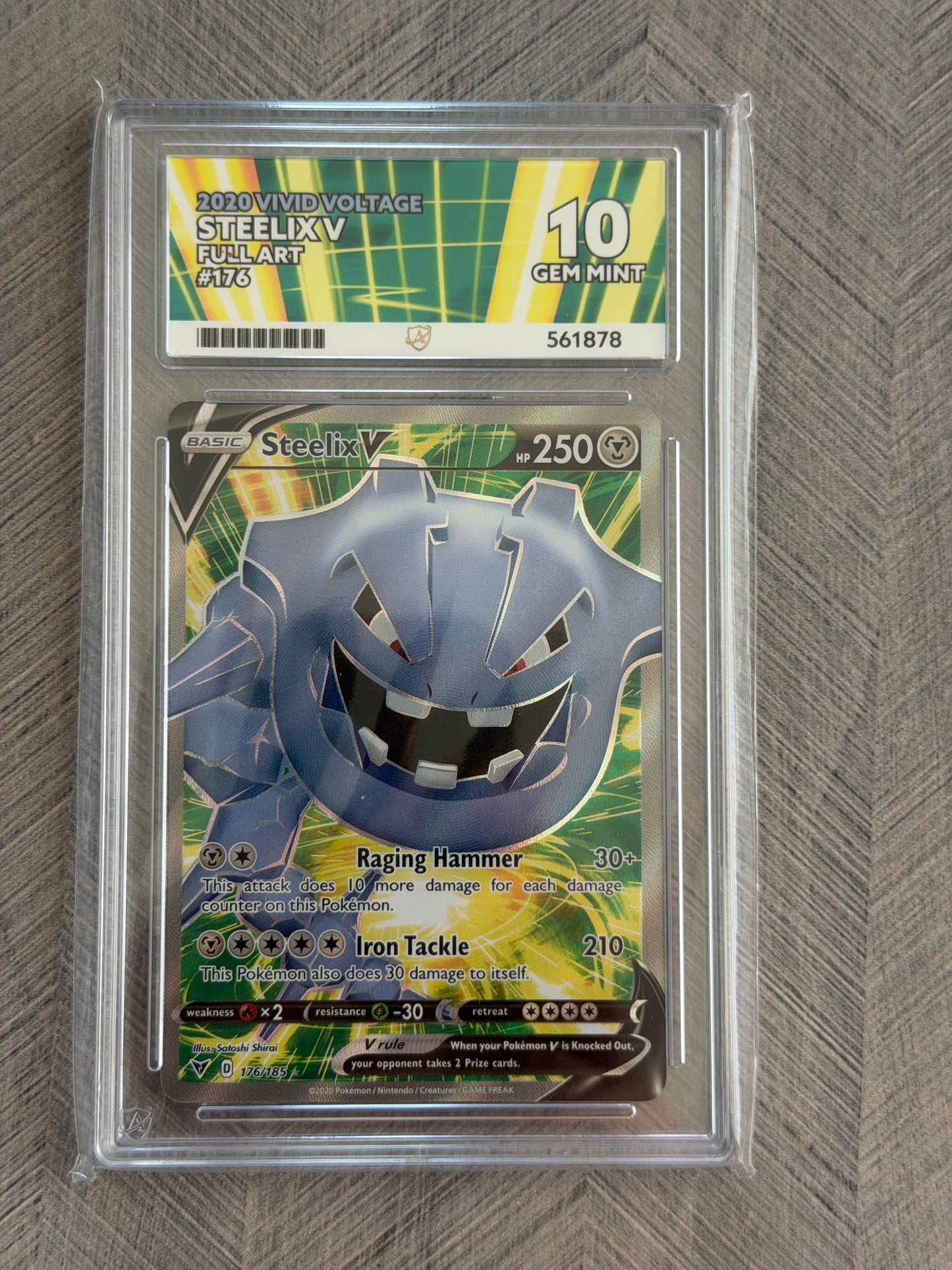 Steelix 176/185 Full Art Vivid Voltage - Gem Mint 10 Ace Grading Card
