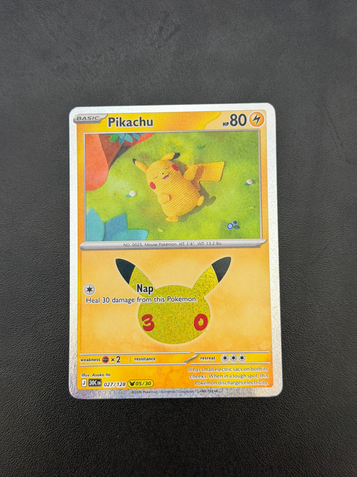 Pikachu 30th Celebration Single Cards - English
