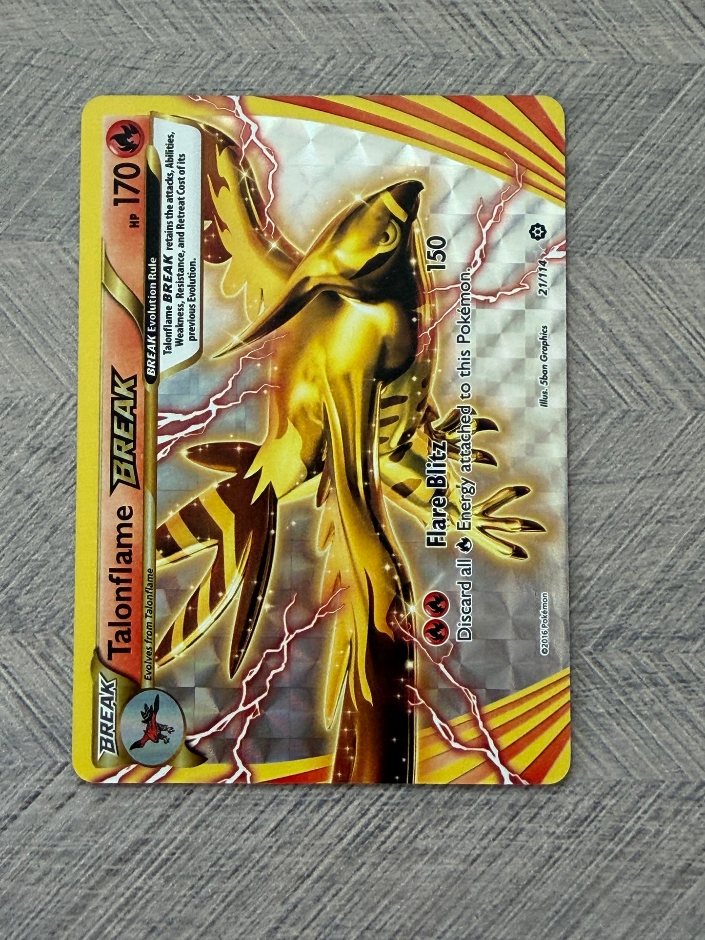Talonflame BREAK 21/114  Steam Siege Pokémon Card - English