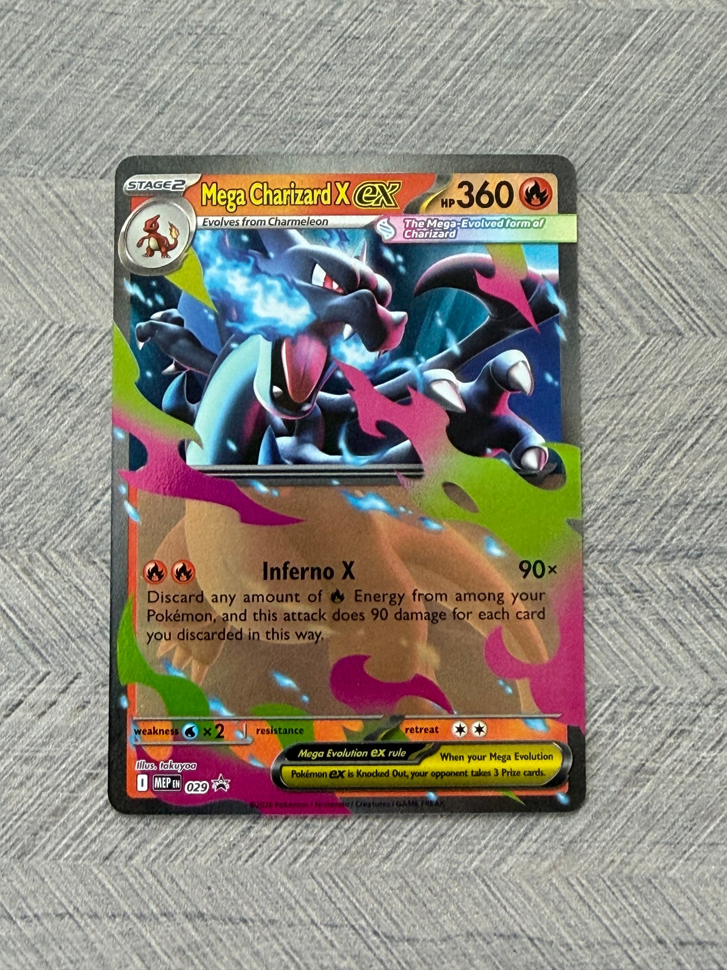 Mega Charizard X EX MEP 029 Black Star Promo Pokémon Card - English