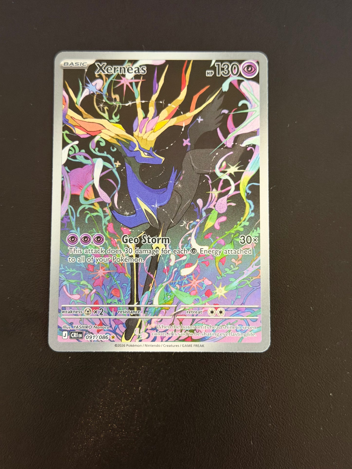 Xerneas 091/066 IR Chaos Rising Pokémon Card - English